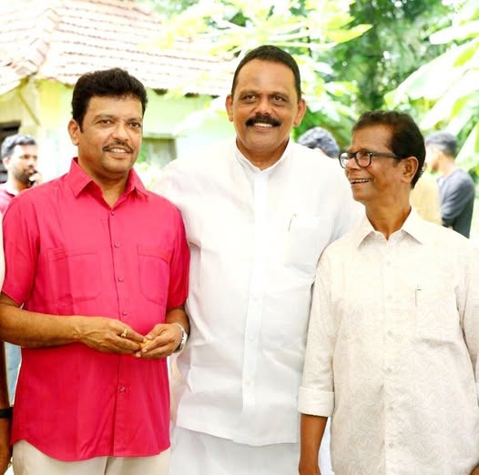 Sabu K. Jacob with Actors Jagadeesh and Indrans
